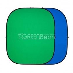 Фон тканевый двухсторонний хромакей GreenBean Twist 240 х 240 B/G